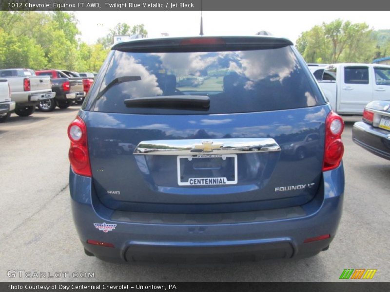 Twilight Blue Metallic / Jet Black 2012 Chevrolet Equinox LT AWD