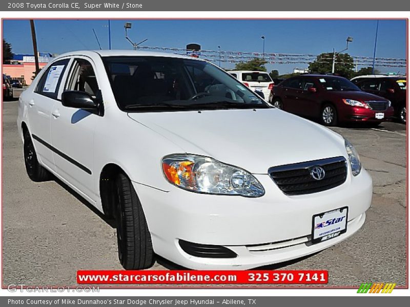 Super White / Stone 2008 Toyota Corolla CE