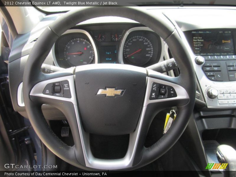 Twilight Blue Metallic / Jet Black 2012 Chevrolet Equinox LT AWD
