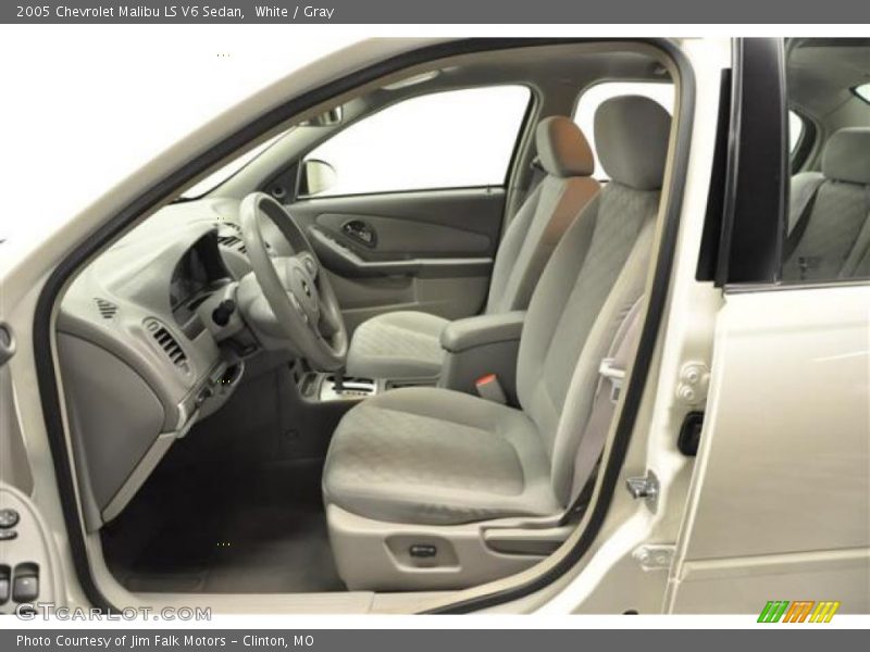 White / Gray 2005 Chevrolet Malibu LS V6 Sedan