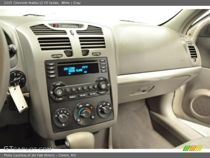 White / Gray 2005 Chevrolet Malibu LS V6 Sedan