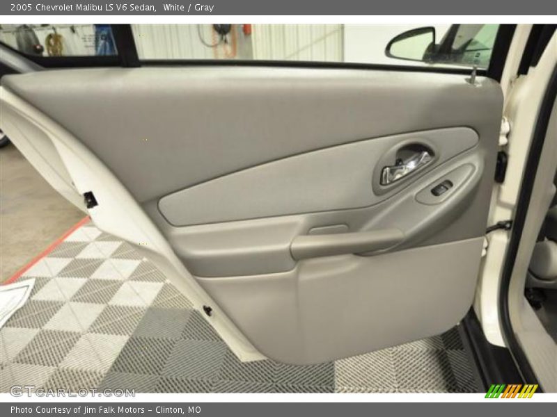 White / Gray 2005 Chevrolet Malibu LS V6 Sedan