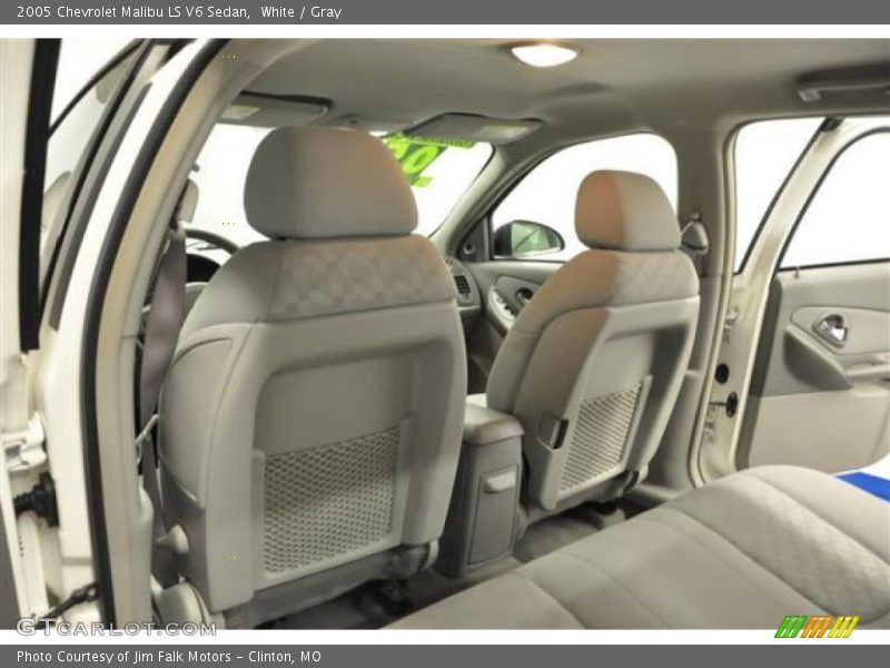 White / Gray 2005 Chevrolet Malibu LS V6 Sedan