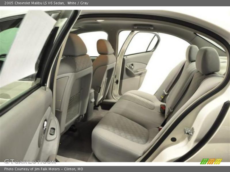White / Gray 2005 Chevrolet Malibu LS V6 Sedan