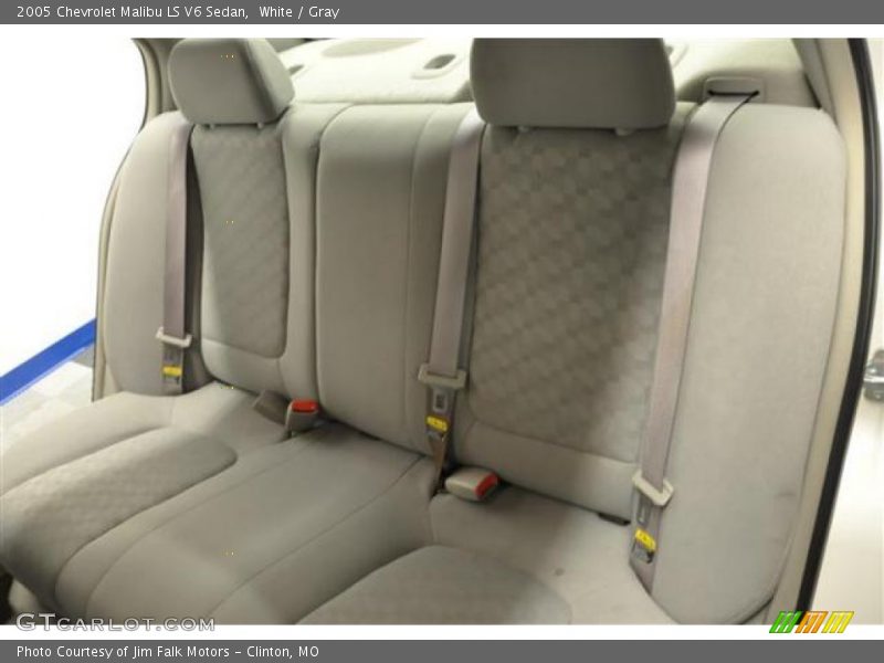 White / Gray 2005 Chevrolet Malibu LS V6 Sedan