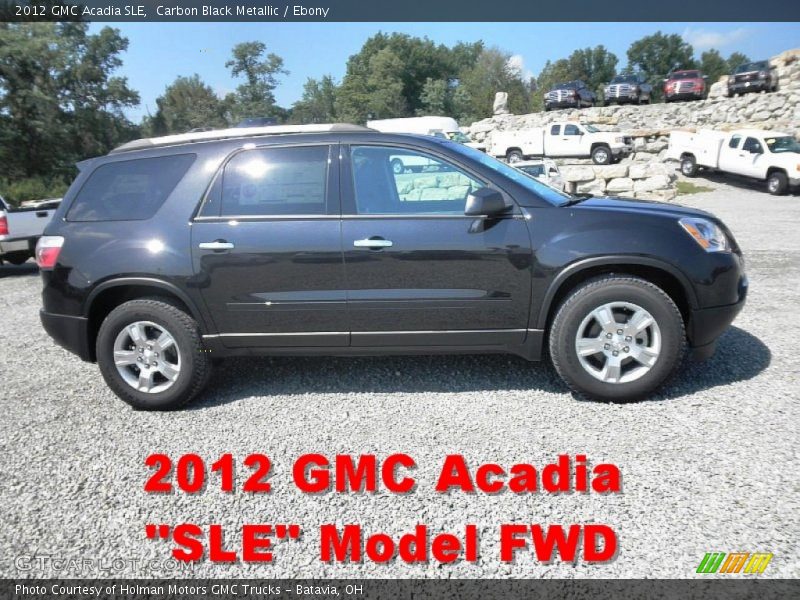 Carbon Black Metallic / Ebony 2012 GMC Acadia SLE