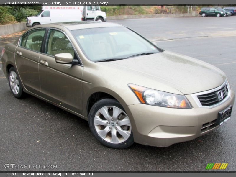 Bold Beige Metallic / Ivory 2009 Honda Accord EX-L Sedan