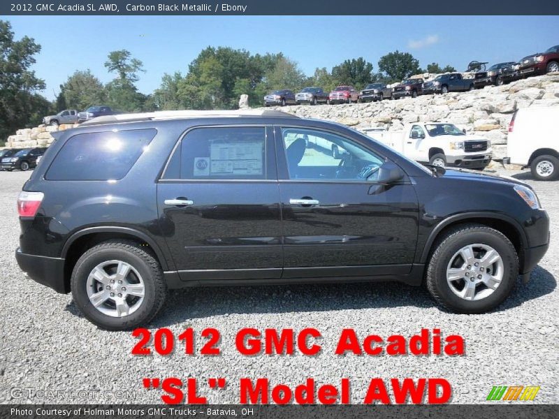 Carbon Black Metallic / Ebony 2012 GMC Acadia SL AWD