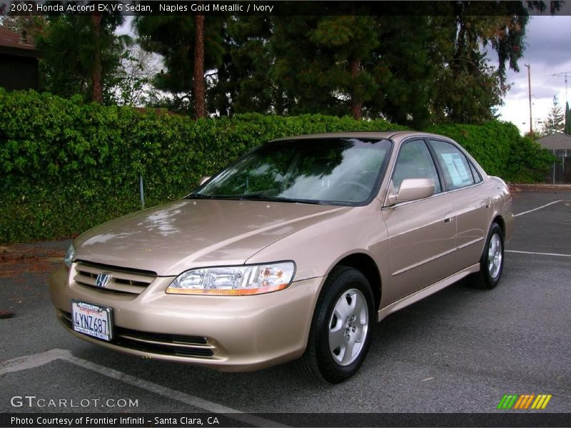 Naples Gold Metallic / Ivory 2002 Honda Accord EX V6 Sedan