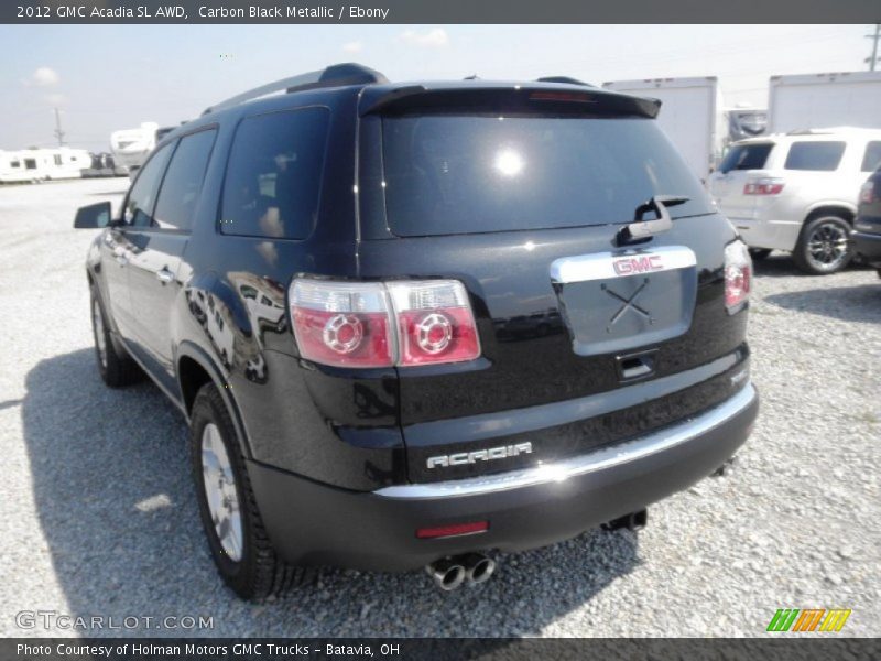 Carbon Black Metallic / Ebony 2012 GMC Acadia SL AWD