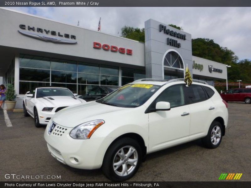 Phantom White / Gray 2010 Nissan Rogue SL AWD