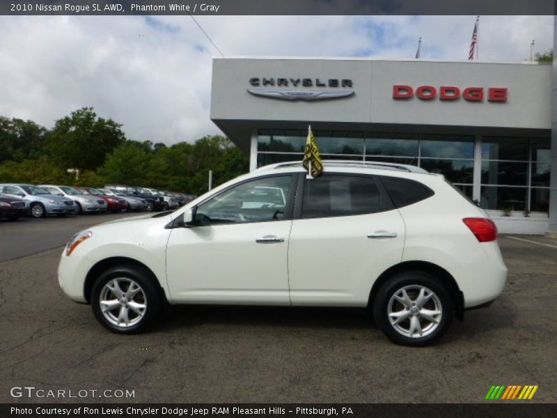 Phantom White / Gray 2010 Nissan Rogue SL AWD