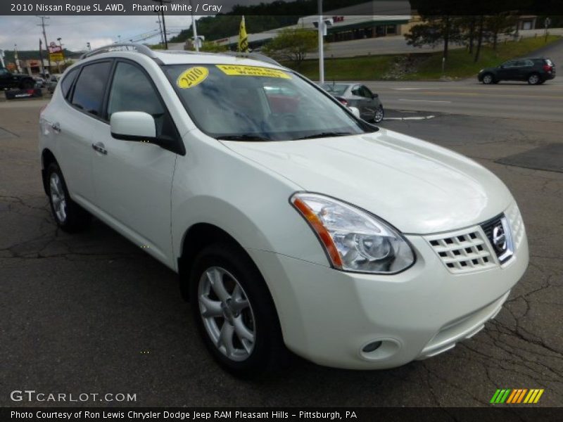 Phantom White / Gray 2010 Nissan Rogue SL AWD