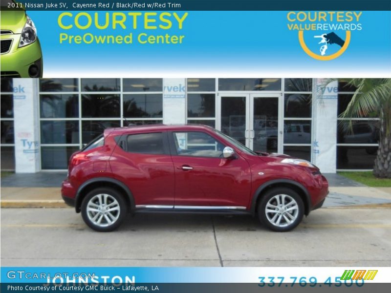 Cayenne Red / Black/Red w/Red Trim 2011 Nissan Juke SV