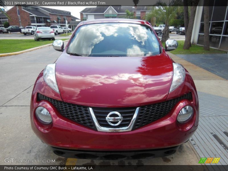 Cayenne Red / Black/Red w/Red Trim 2011 Nissan Juke SV