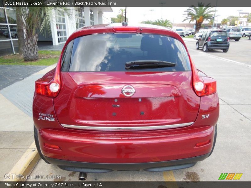 Cayenne Red / Black/Red w/Red Trim 2011 Nissan Juke SV