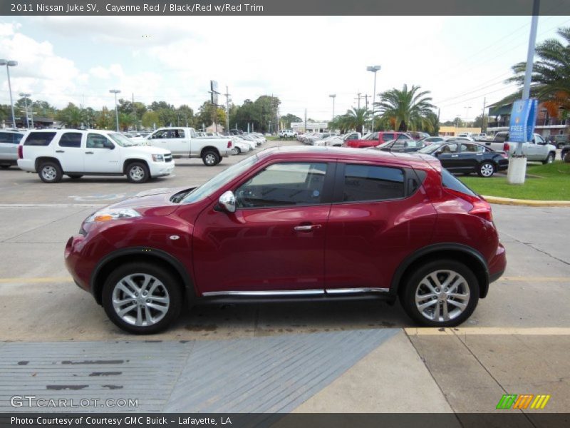 Cayenne Red / Black/Red w/Red Trim 2011 Nissan Juke SV