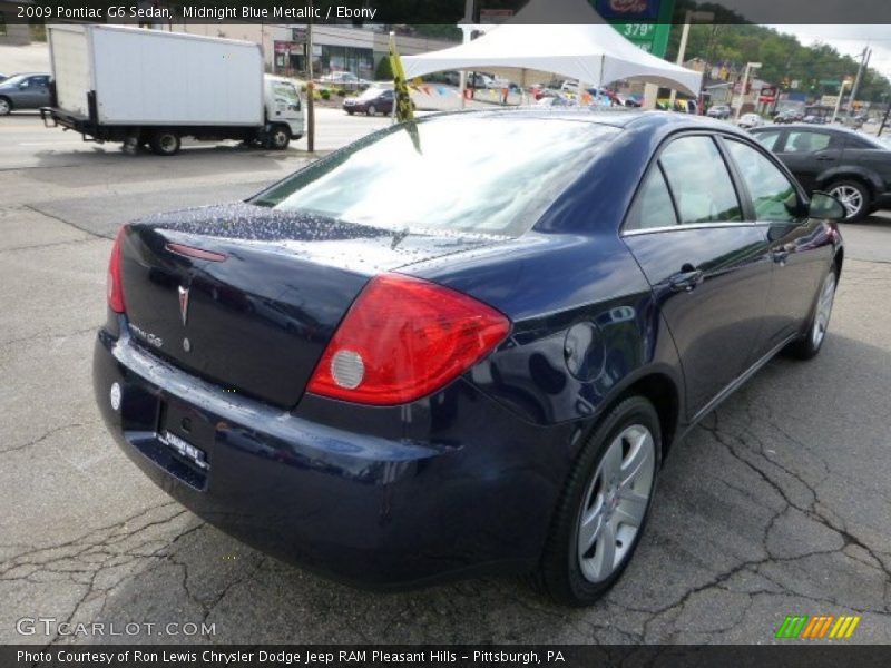 Midnight Blue Metallic / Ebony 2009 Pontiac G6 Sedan