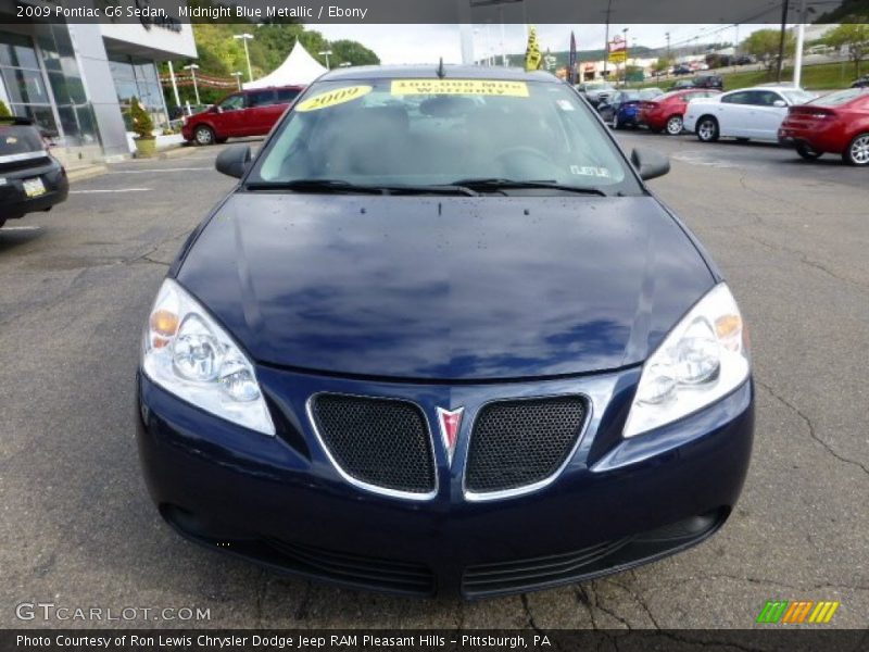 Midnight Blue Metallic / Ebony 2009 Pontiac G6 Sedan