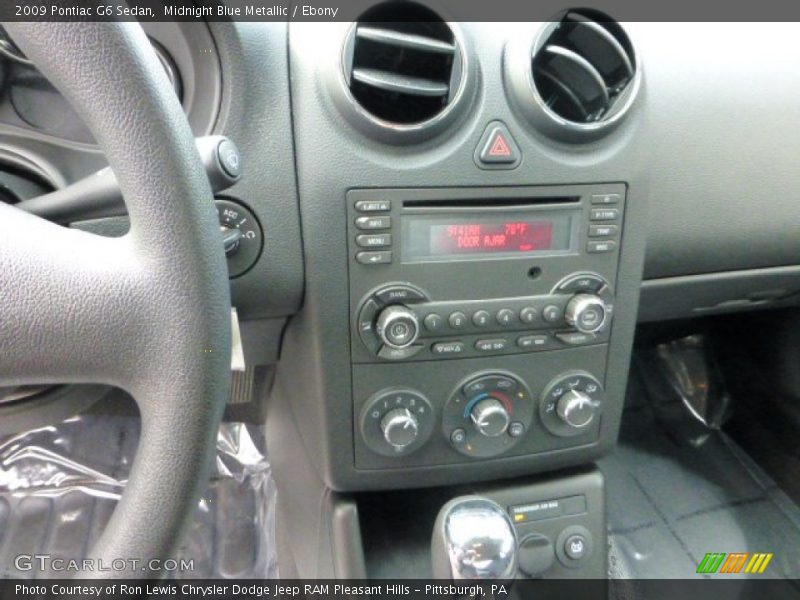 Midnight Blue Metallic / Ebony 2009 Pontiac G6 Sedan