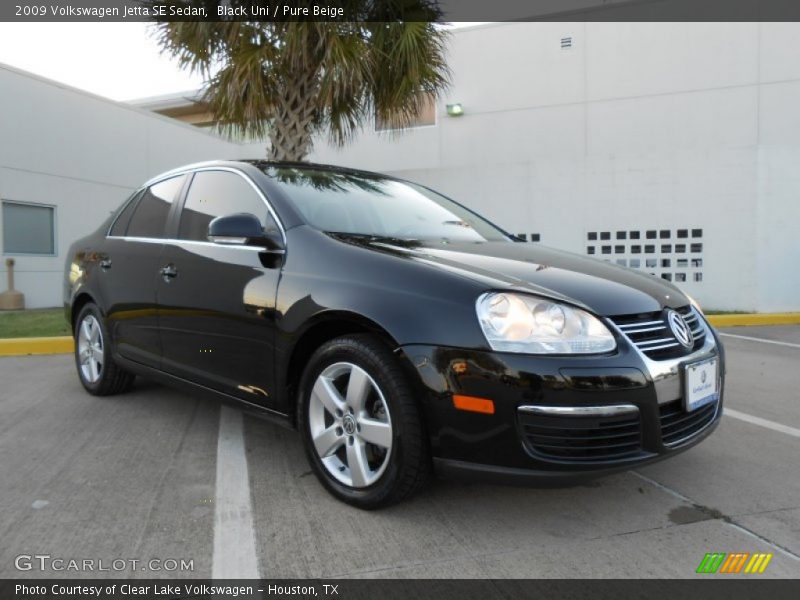 Black Uni / Pure Beige 2009 Volkswagen Jetta SE Sedan