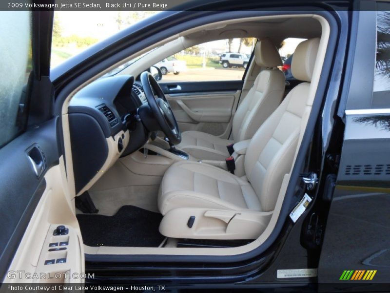 Black Uni / Pure Beige 2009 Volkswagen Jetta SE Sedan