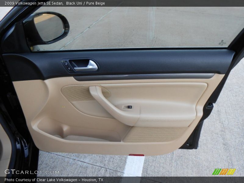 Black Uni / Pure Beige 2009 Volkswagen Jetta SE Sedan