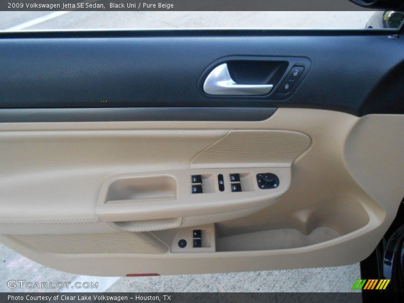 Black Uni / Pure Beige 2009 Volkswagen Jetta SE Sedan