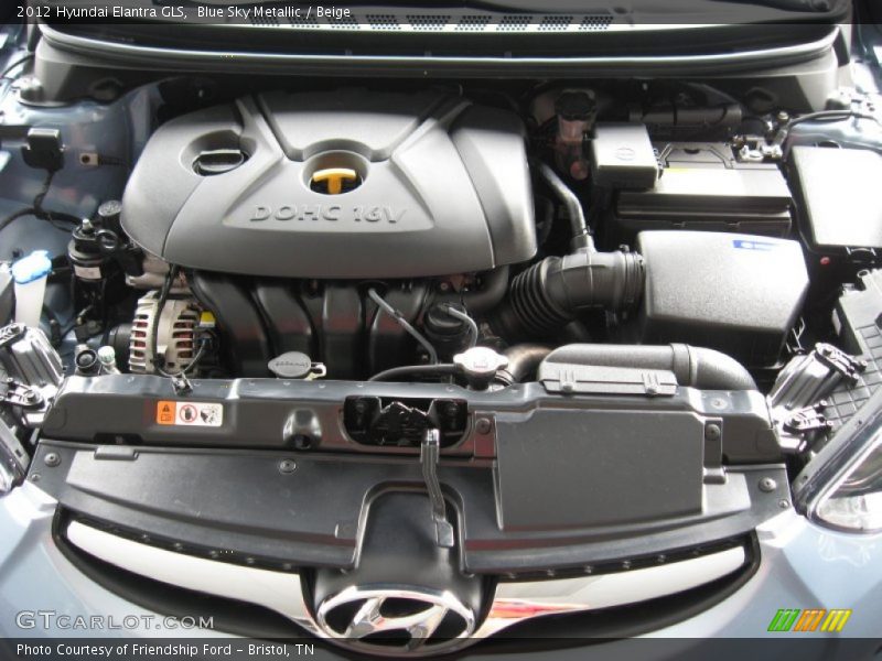 Blue Sky Metallic / Beige 2012 Hyundai Elantra GLS