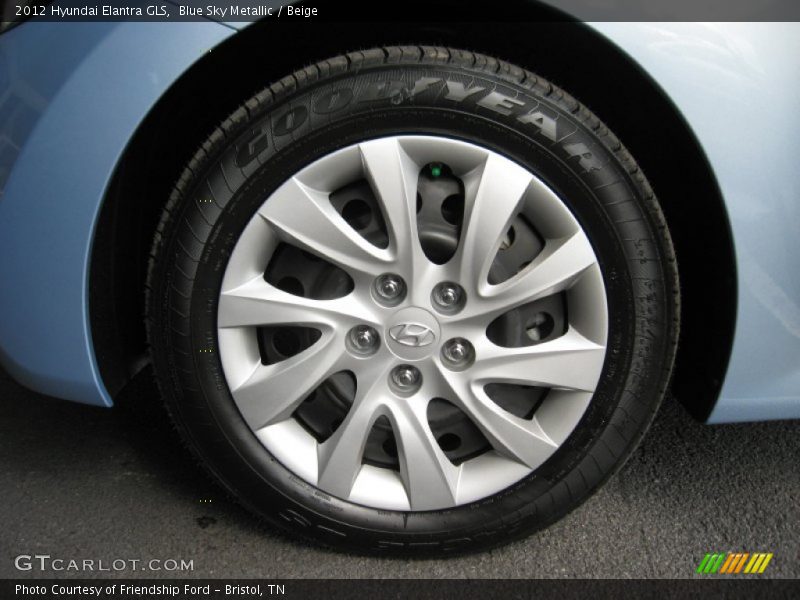 Blue Sky Metallic / Beige 2012 Hyundai Elantra GLS