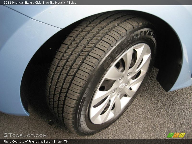 Blue Sky Metallic / Beige 2012 Hyundai Elantra GLS