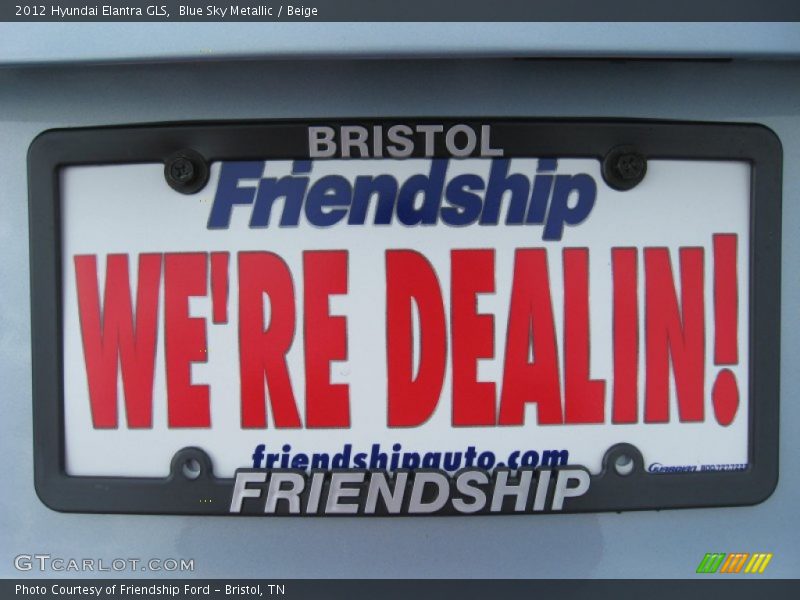 Blue Sky Metallic / Beige 2012 Hyundai Elantra GLS