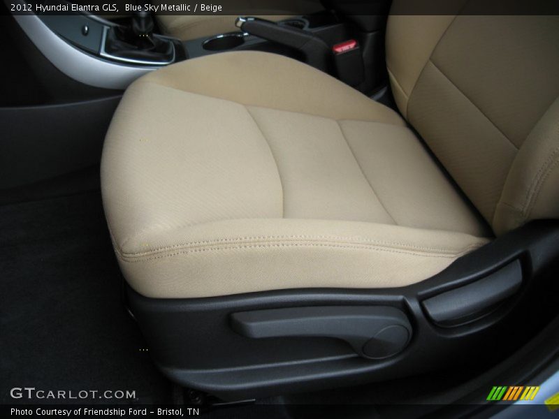 Blue Sky Metallic / Beige 2012 Hyundai Elantra GLS