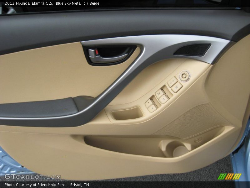 Blue Sky Metallic / Beige 2012 Hyundai Elantra GLS