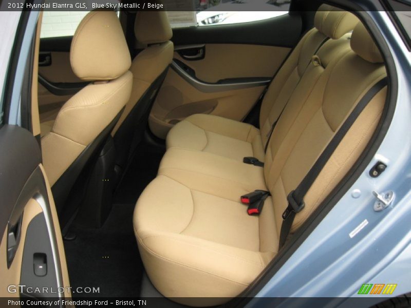 Blue Sky Metallic / Beige 2012 Hyundai Elantra GLS
