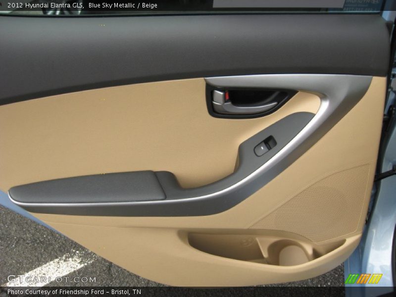 Blue Sky Metallic / Beige 2012 Hyundai Elantra GLS