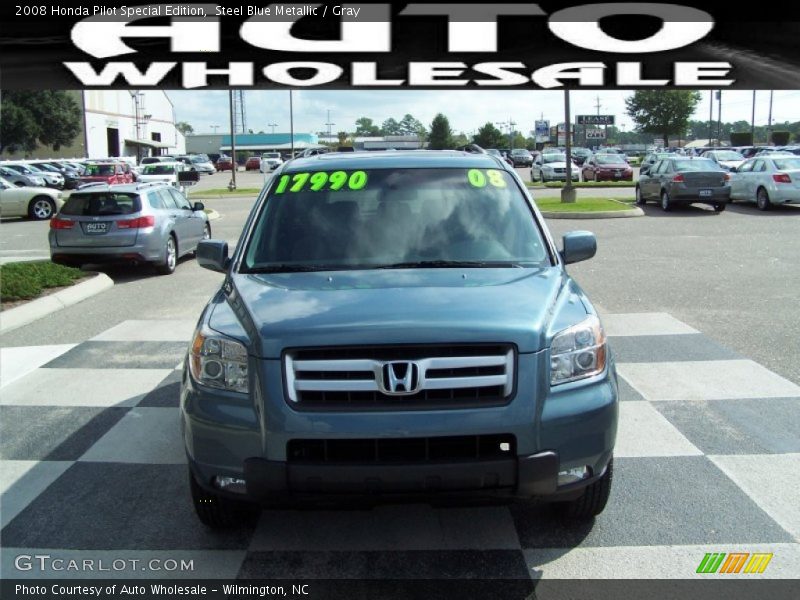 Steel Blue Metallic / Gray 2008 Honda Pilot Special Edition