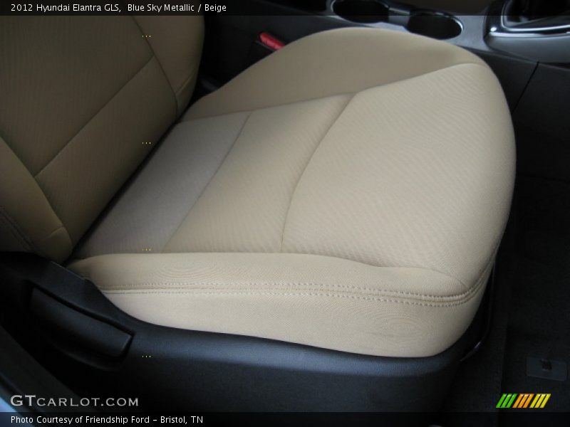 Blue Sky Metallic / Beige 2012 Hyundai Elantra GLS