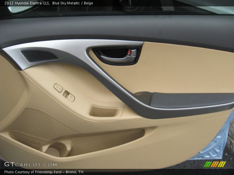 Blue Sky Metallic / Beige 2012 Hyundai Elantra GLS