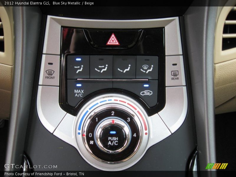 Blue Sky Metallic / Beige 2012 Hyundai Elantra GLS