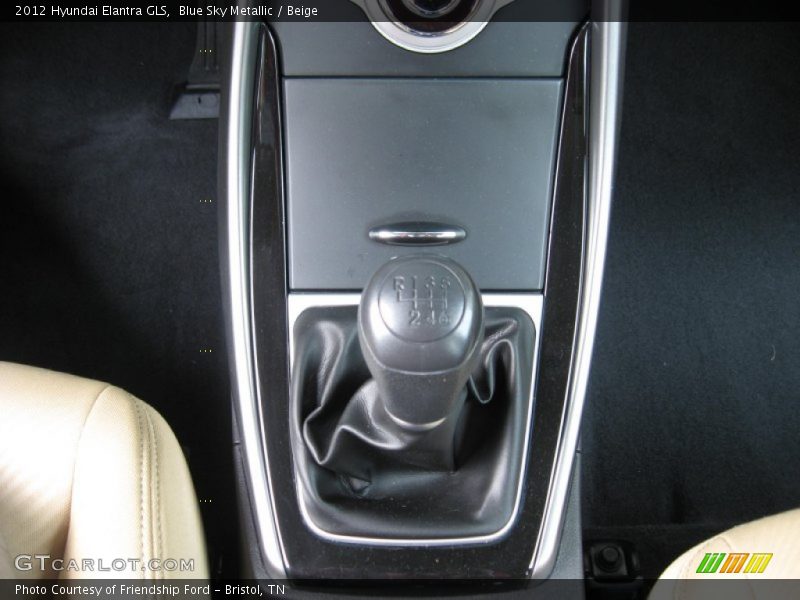Blue Sky Metallic / Beige 2012 Hyundai Elantra GLS
