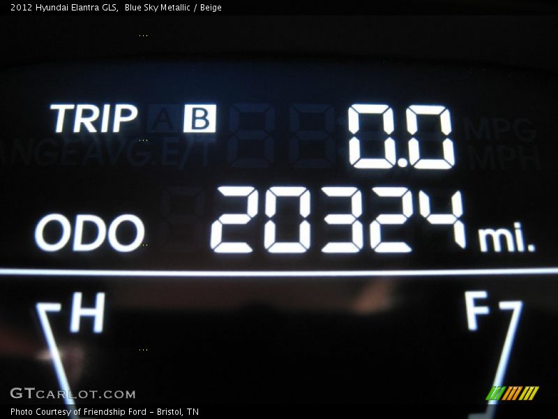 Blue Sky Metallic / Beige 2012 Hyundai Elantra GLS