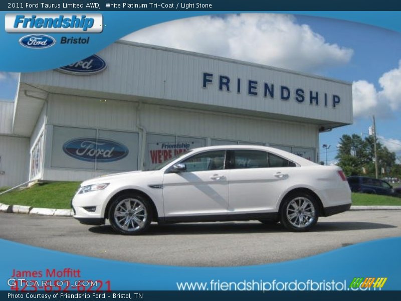 White Platinum Tri-Coat / Light Stone 2011 Ford Taurus Limited AWD