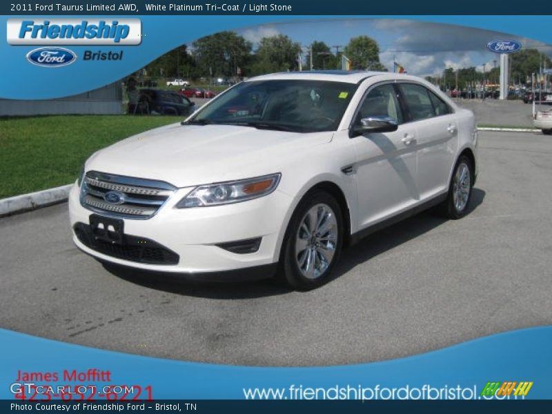 White Platinum Tri-Coat / Light Stone 2011 Ford Taurus Limited AWD