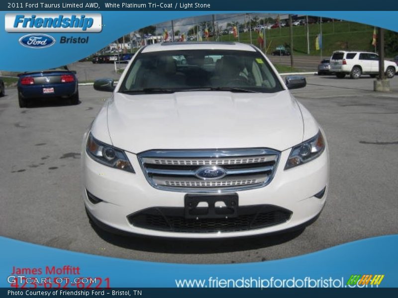 White Platinum Tri-Coat / Light Stone 2011 Ford Taurus Limited AWD