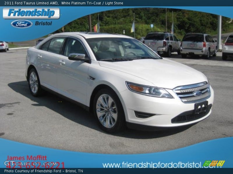 White Platinum Tri-Coat / Light Stone 2011 Ford Taurus Limited AWD