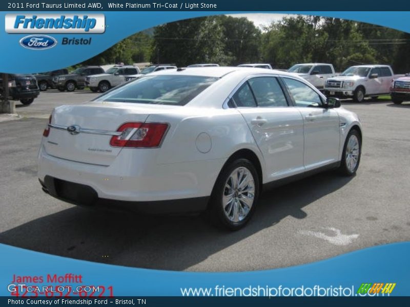 White Platinum Tri-Coat / Light Stone 2011 Ford Taurus Limited AWD