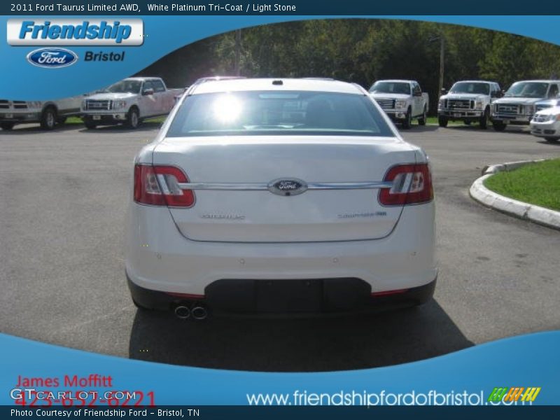 White Platinum Tri-Coat / Light Stone 2011 Ford Taurus Limited AWD