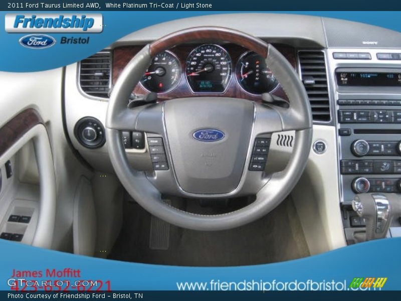 White Platinum Tri-Coat / Light Stone 2011 Ford Taurus Limited AWD