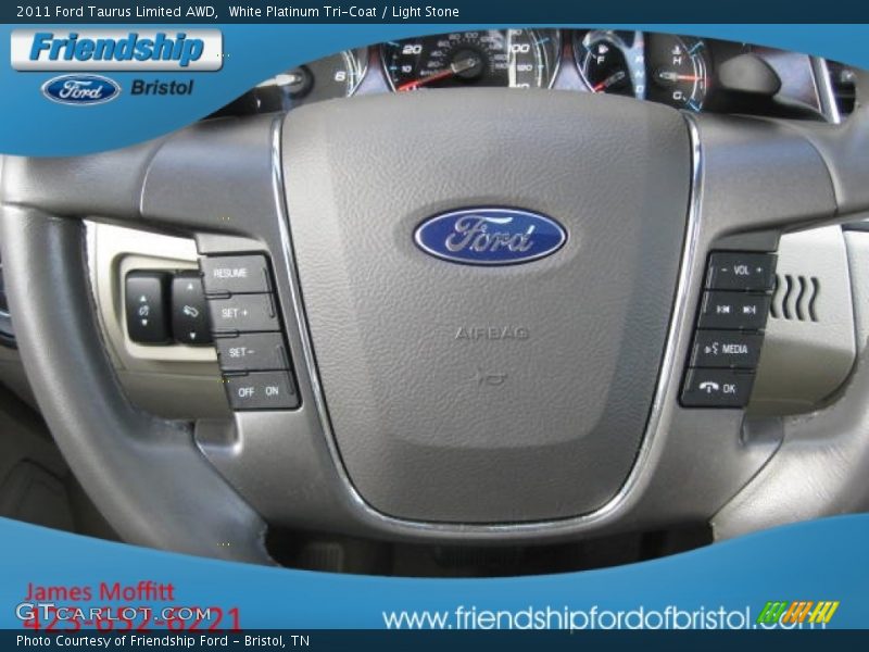 White Platinum Tri-Coat / Light Stone 2011 Ford Taurus Limited AWD